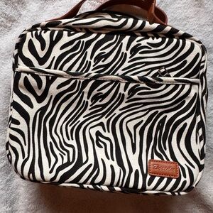 Zebra Print Toiletry Bag  - used only few times. Large size, carry lots of